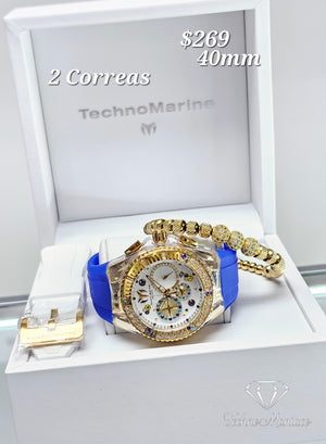 Cruise Dream 40mm/ 2 Correas Gold/White