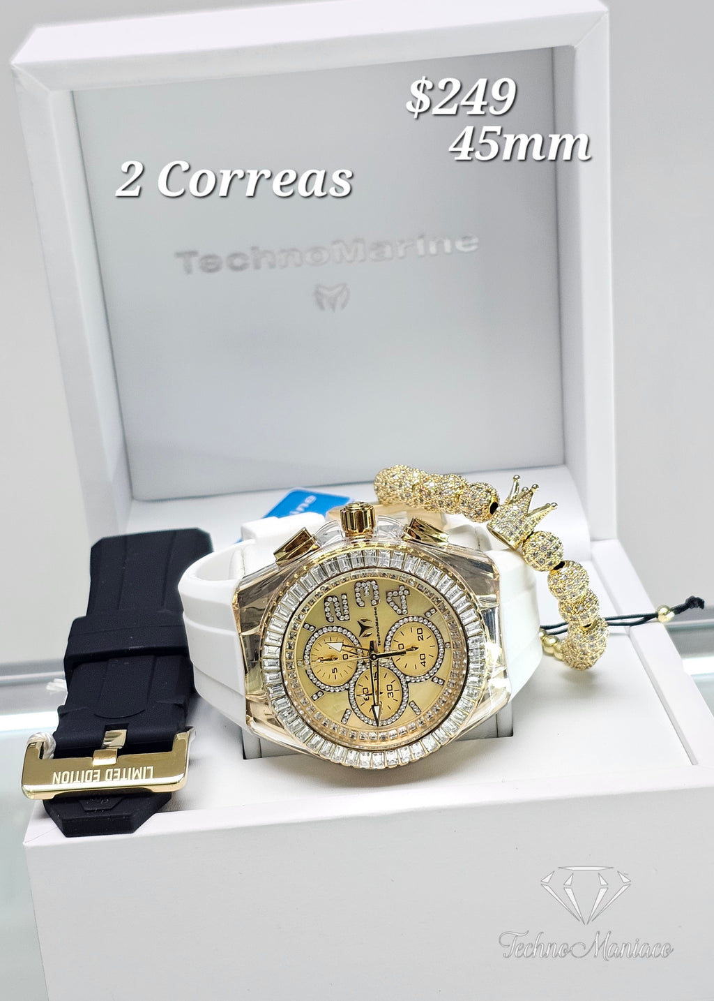 Cruise Glitz 45mm Gold/Gold 2 Correas