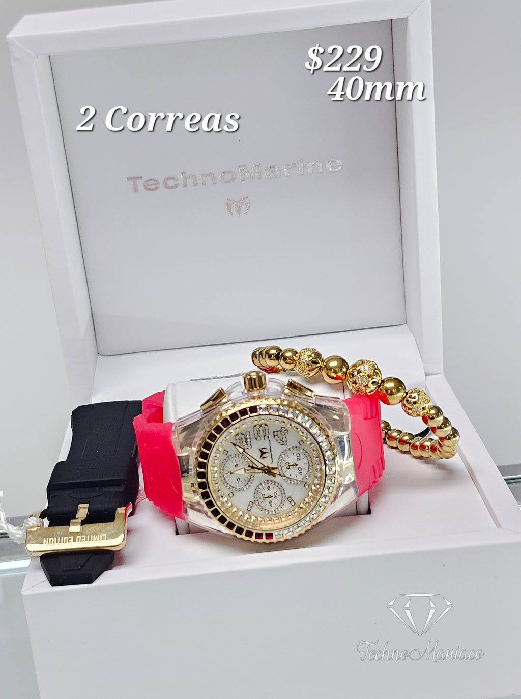 Cruise Glitz 40mm Gold/White 2 Correas