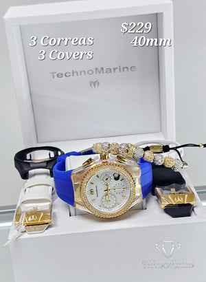 Cruise Valentine 40mm 3 Correas/3 Covers Gold/White