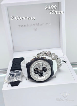 Cruise Jellyfish 40mm 2 Correas Silver/Black