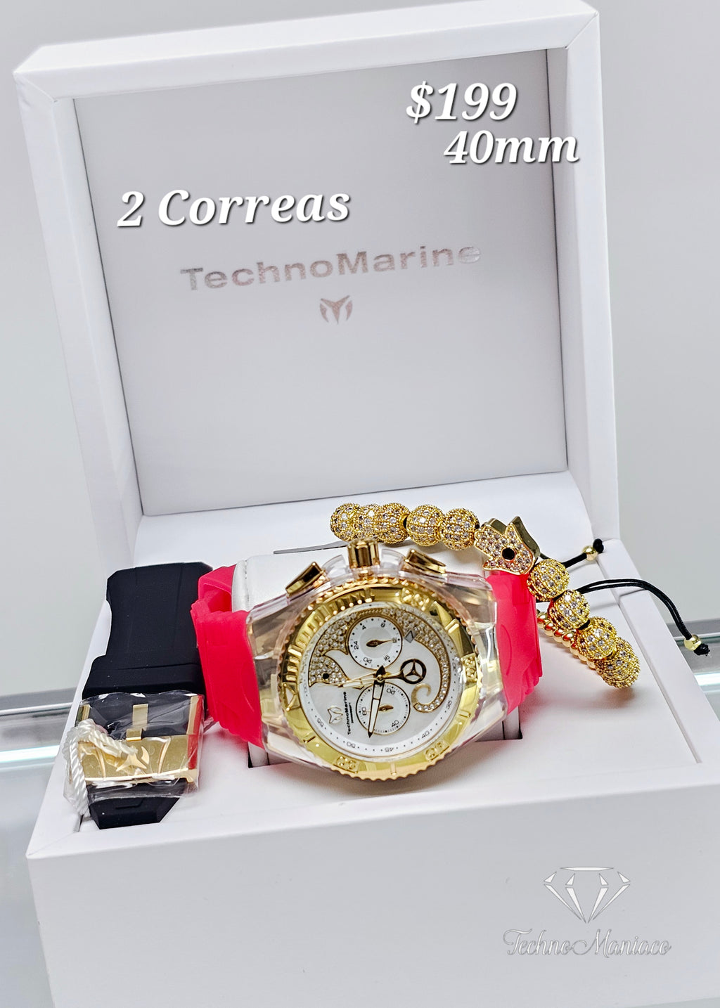 Cruise Dream 40mm/ 2 Correas Gold/White