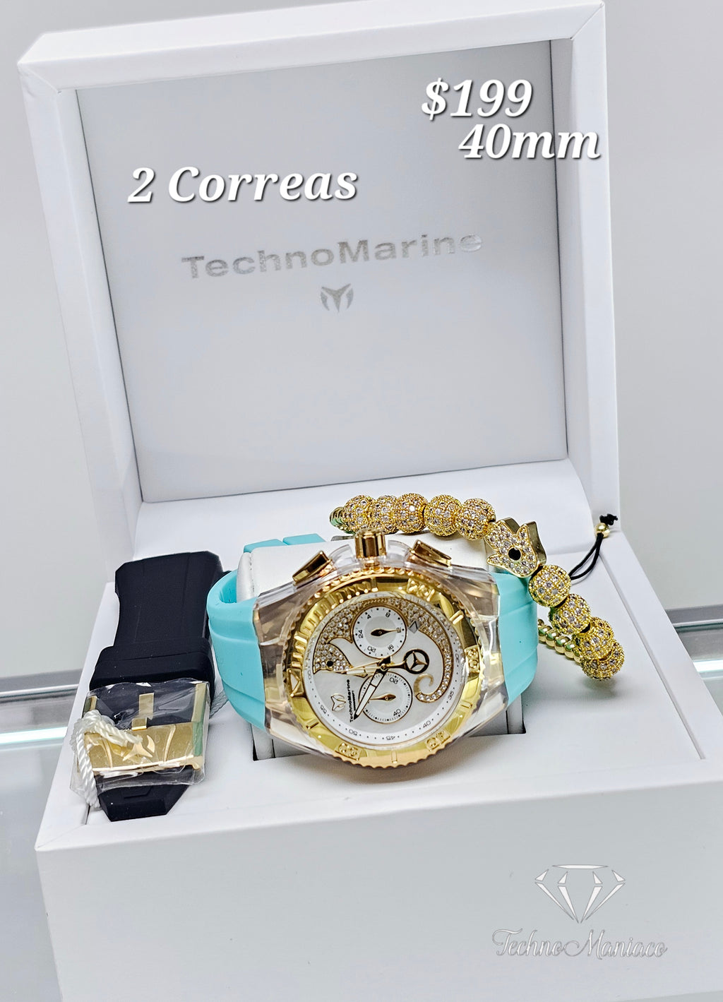 Cruise Dream 40mm 2 Correas Gold/White