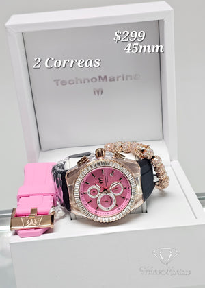 Cruise 45mm Baguettes Edition Rose Gold/Pink 2 Correas