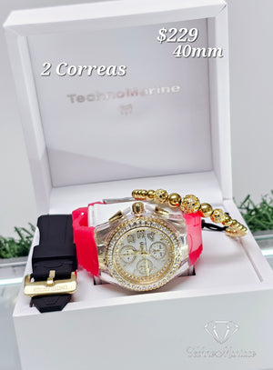 Cruise Glitz 40mm Gold/Wite 2 Correas