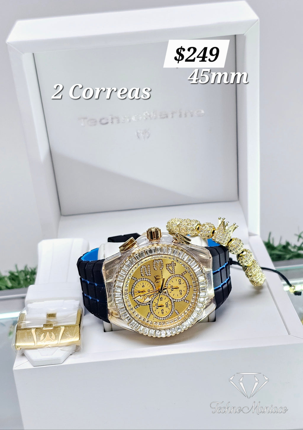 Cruise Glitz 45mm Gold/Gold 2 Correas
