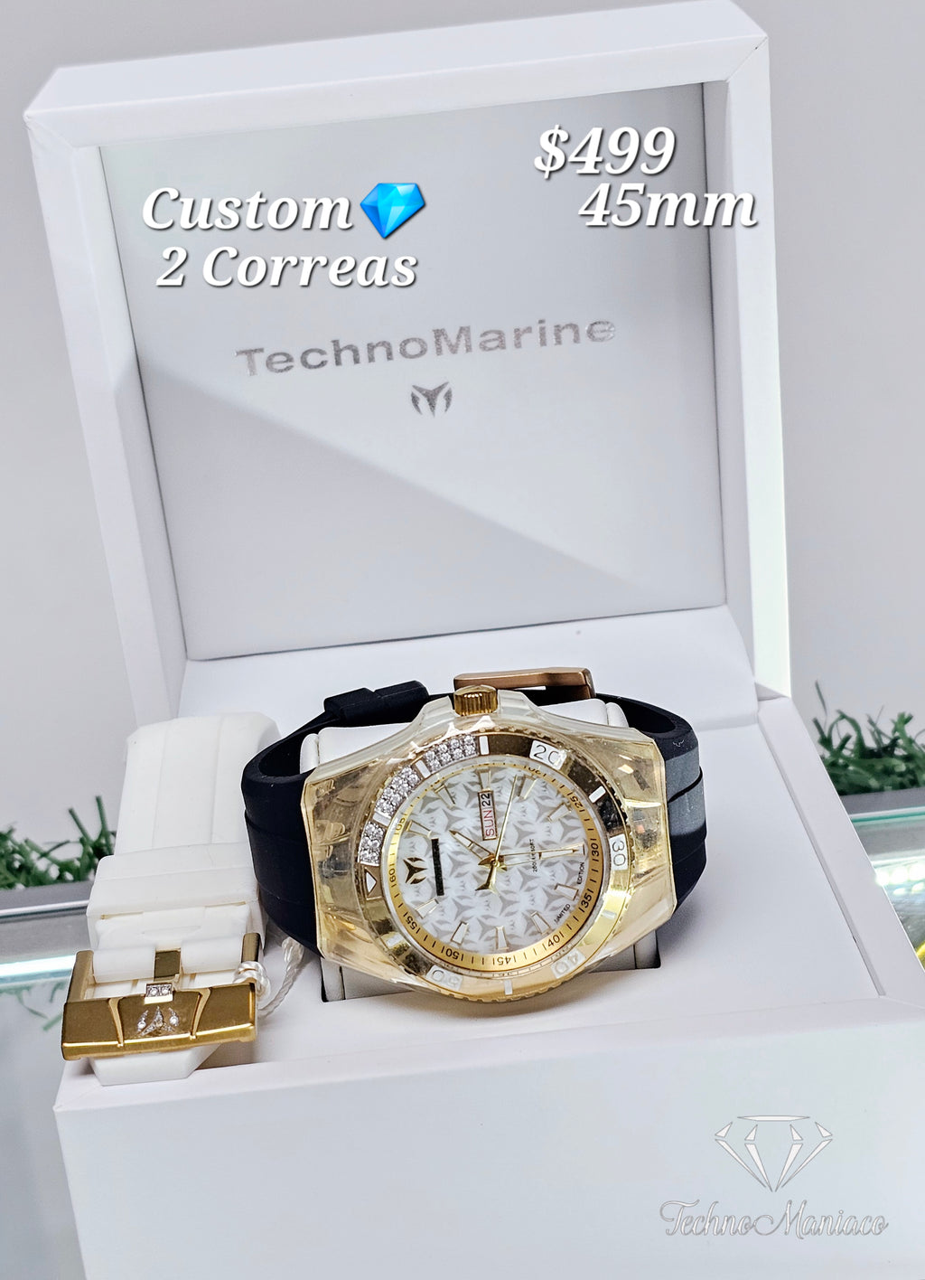 Cruise Mogram 45mm Gold/White 2 Correas(Custom)