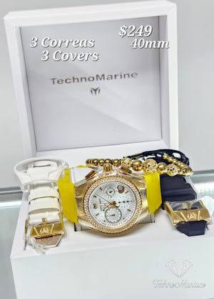 Cruise Valentine 40mm 3 Correas/3 Covers Gold/White