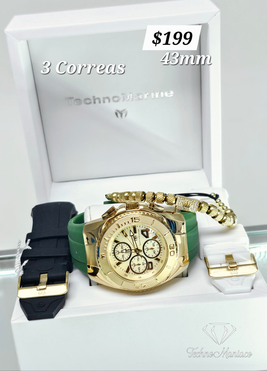 Cruise Original 2025 43mm 3 Correas Gold/Gold