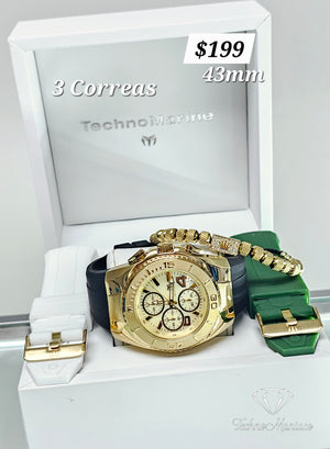 Cruise Original 2025 43mm 3 Correas Gold/Gold