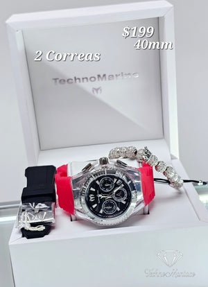 Cruise Star 40mm Silver/Black 2 Correas