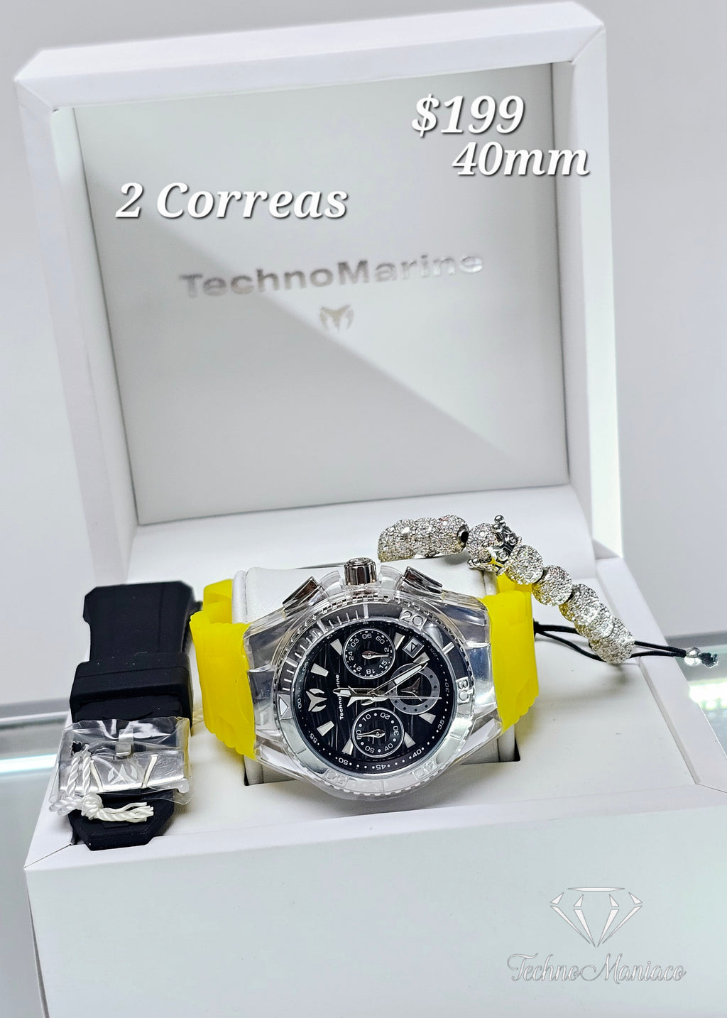 Cruise Star 40mm Silver/Black 2 Correas