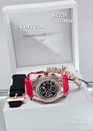 Cruise Glitz 40mm Rose Gold/White 2 Correas
