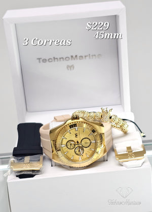 Cruise California 2025 45mm 3 Correas Gold/Gold