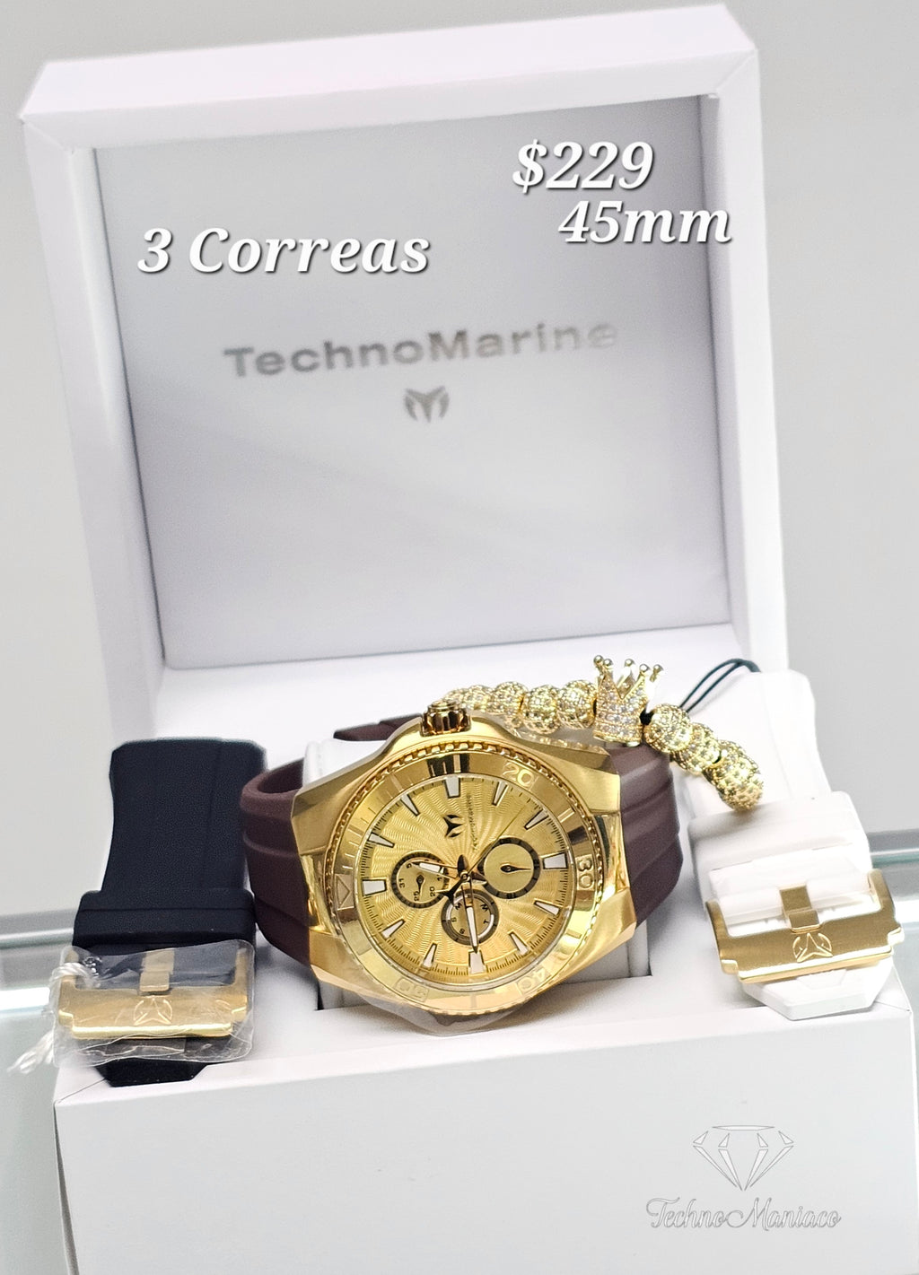 Cruise California 2025 45mm 3 Correas Gold/Gold