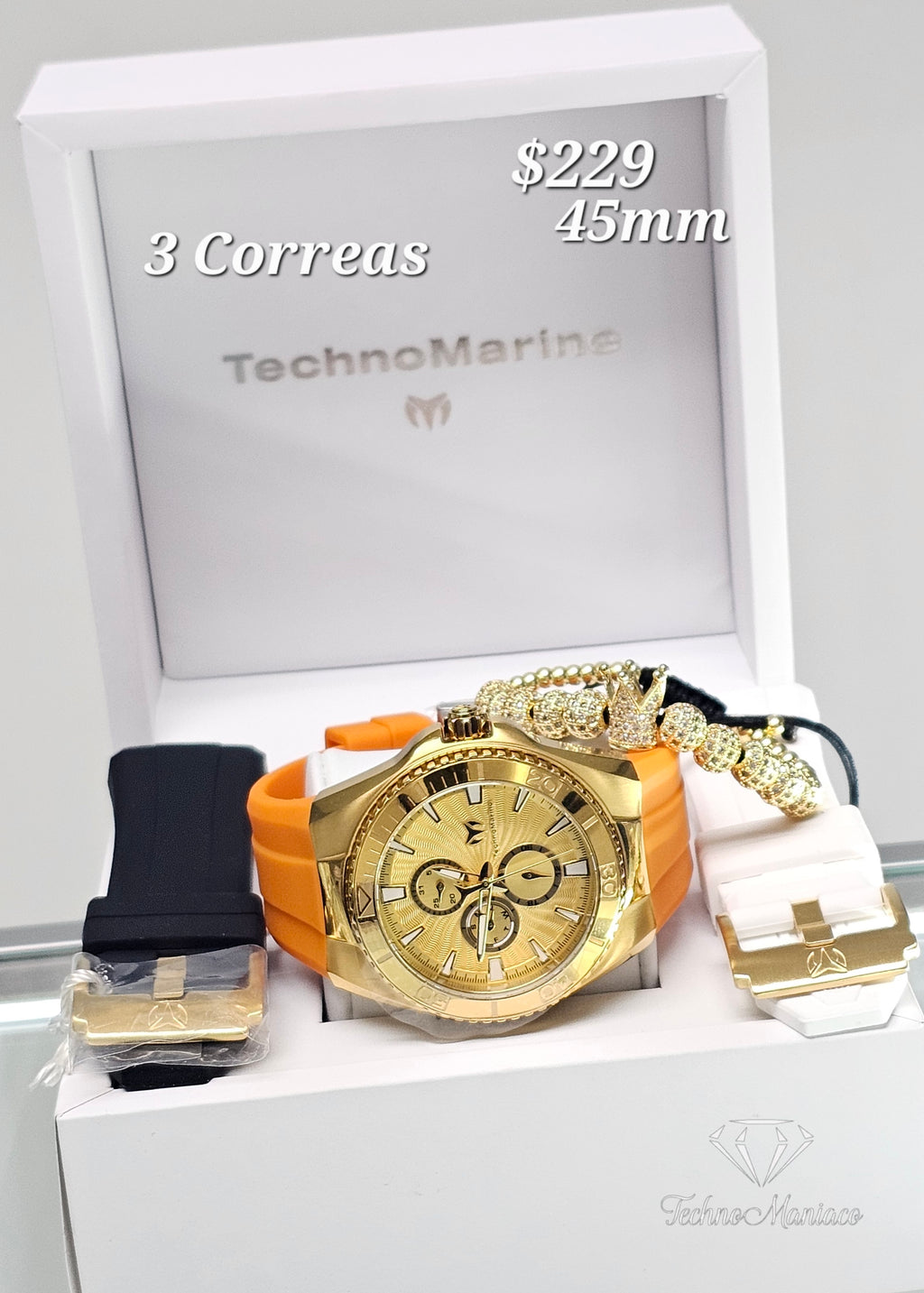 Cruise California 2025 45mm 3 Correas Gold/Gold