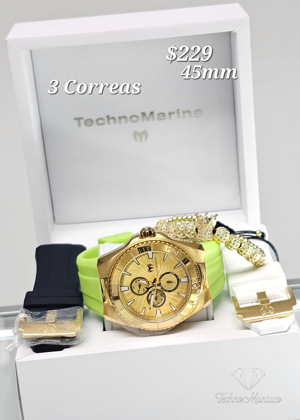 Cruise California 2025 45mm 3 Correas Gold/Gold