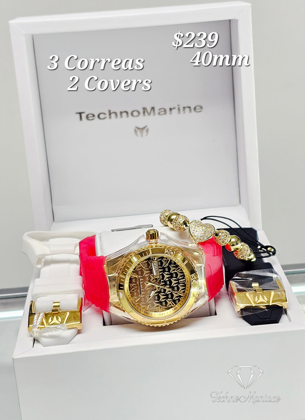 Cruise Monogram 40mm 3 Correas/2 Covers Gold/Gold