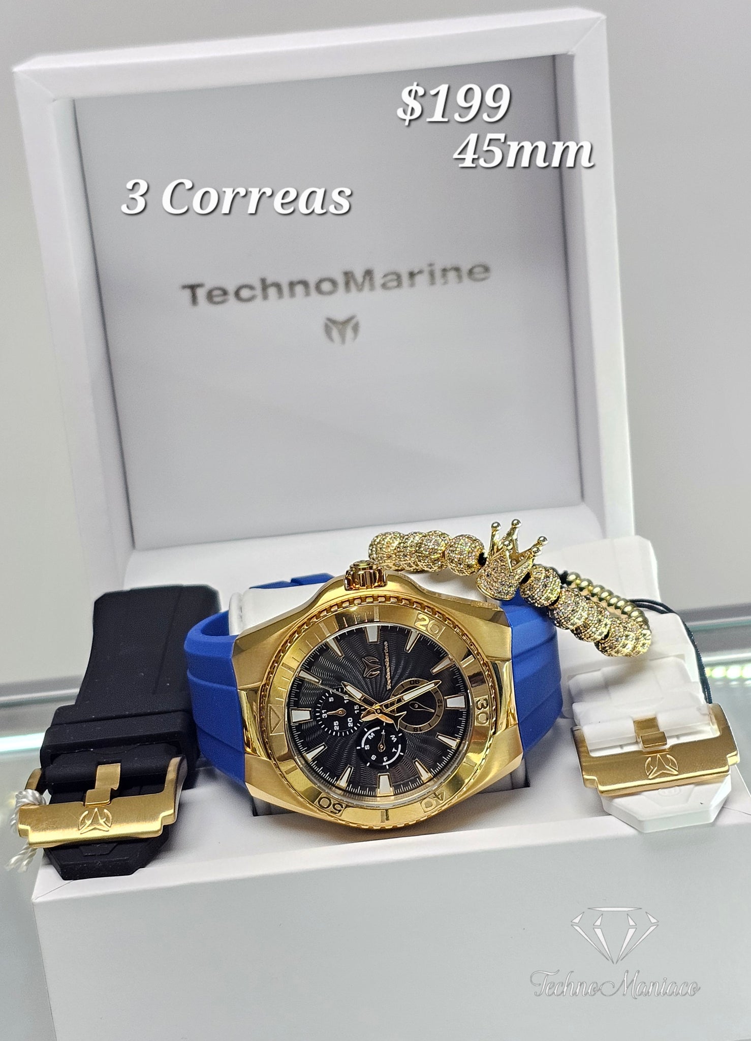 Cruise California 2025 45mm 3 Correas Gold/Black