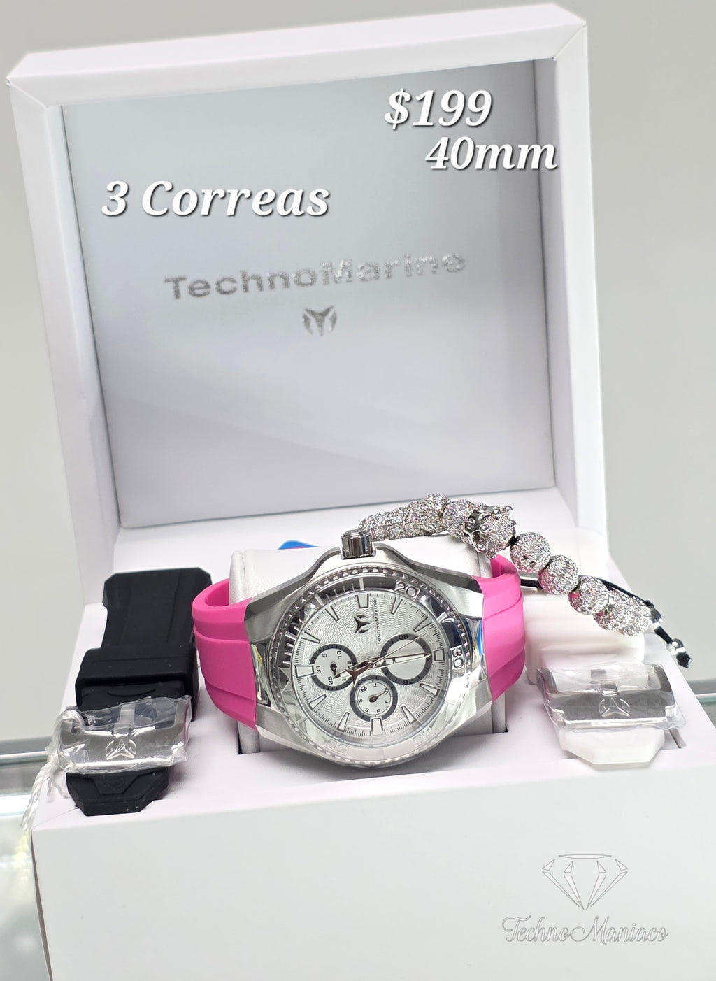 Cruise California 2025 40mm Silver/White 3 Correas