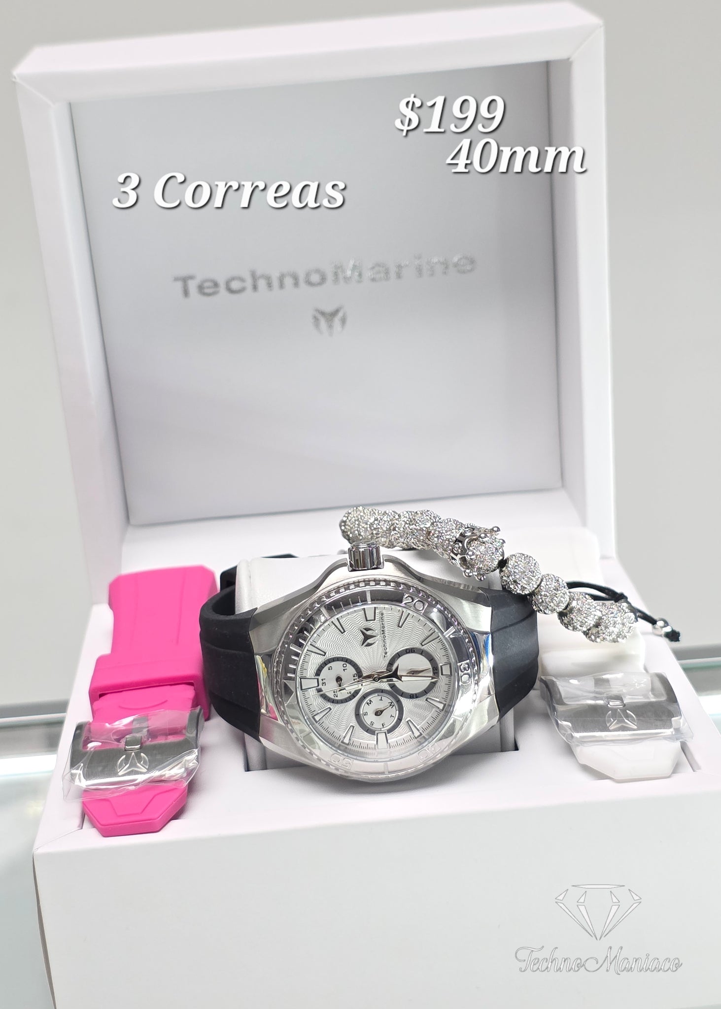 Cruise California 2025 40mm Silver/White 3 Correas