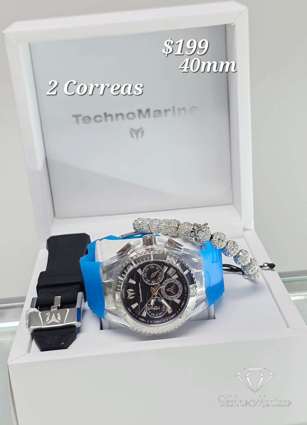 Cruise Star 40mm Silver/Black 2 Correas