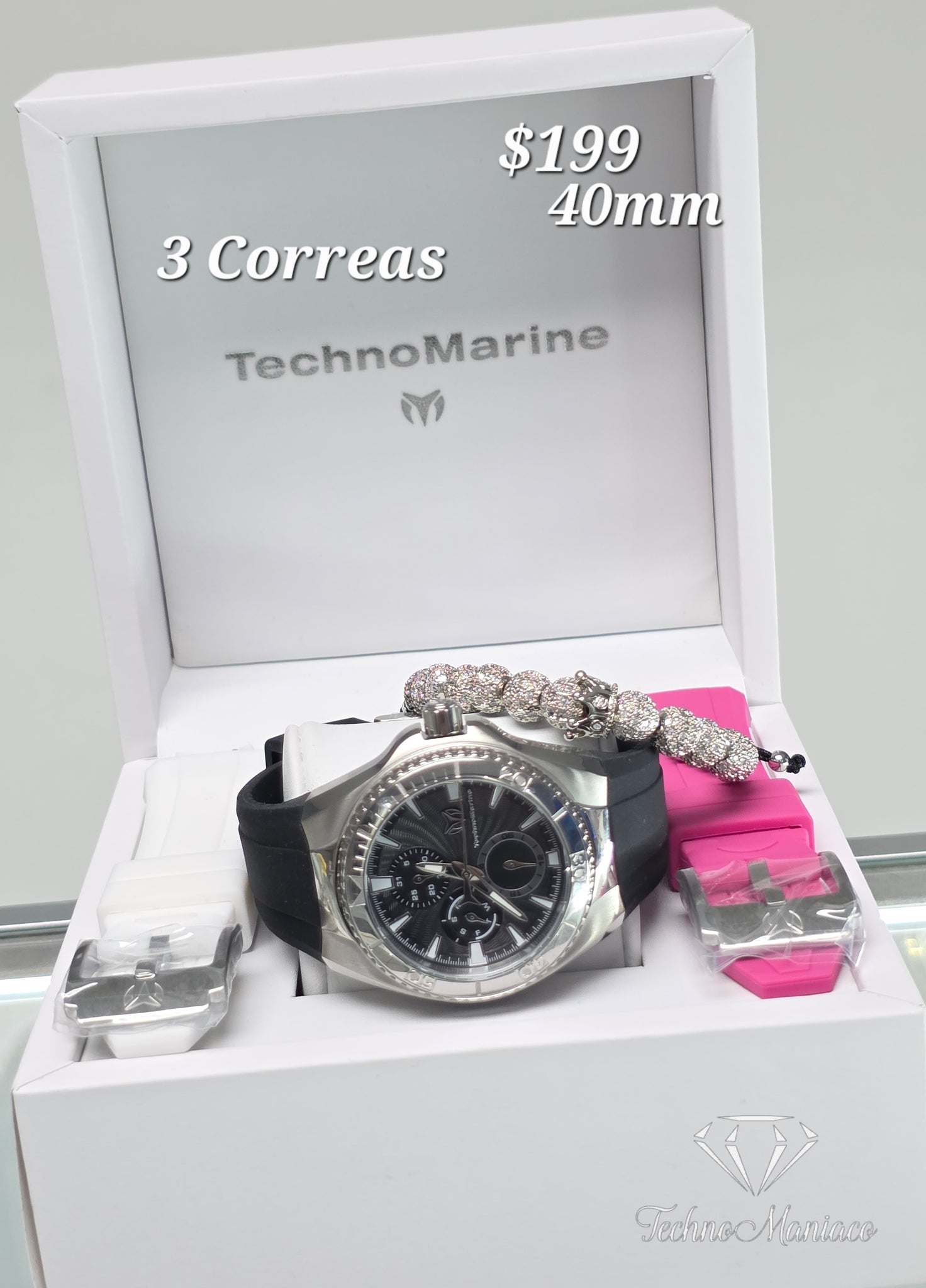 Cruise California 2025 40mm Silver/Black 3 Correas