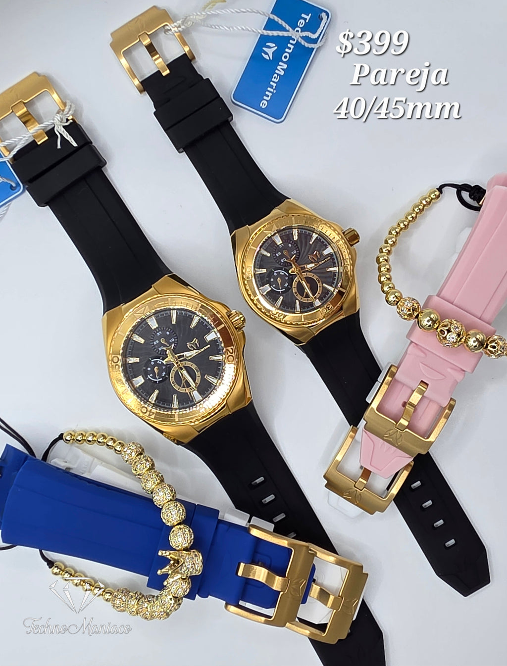 Pareja Cruise California 2025 40/45mm Gold/Black 3 Correas C.U.