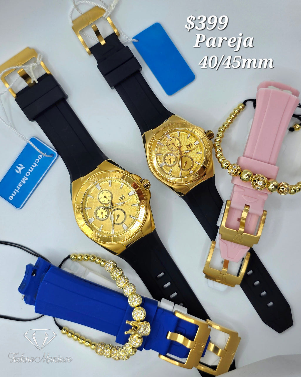 Pareja Cruise California 2025 40/45mm Gold/Gold 3 Correas C.U.