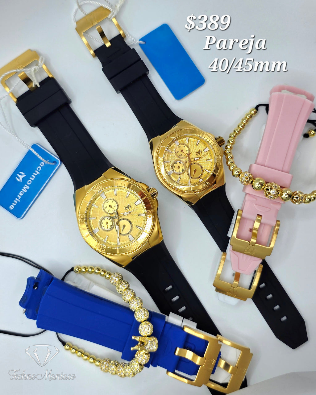 Pareja Cruise California 2025 40/45mm Gold/Gold 3 Correas C.U.