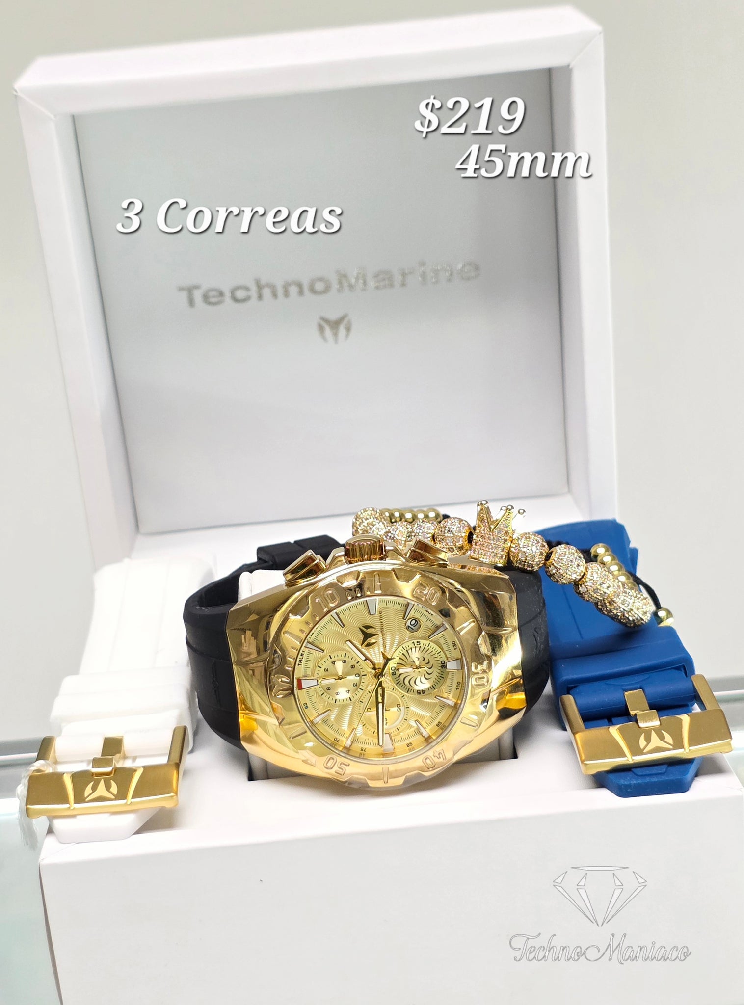 Cruise Original 45mm Gold/Gold 3 Correas