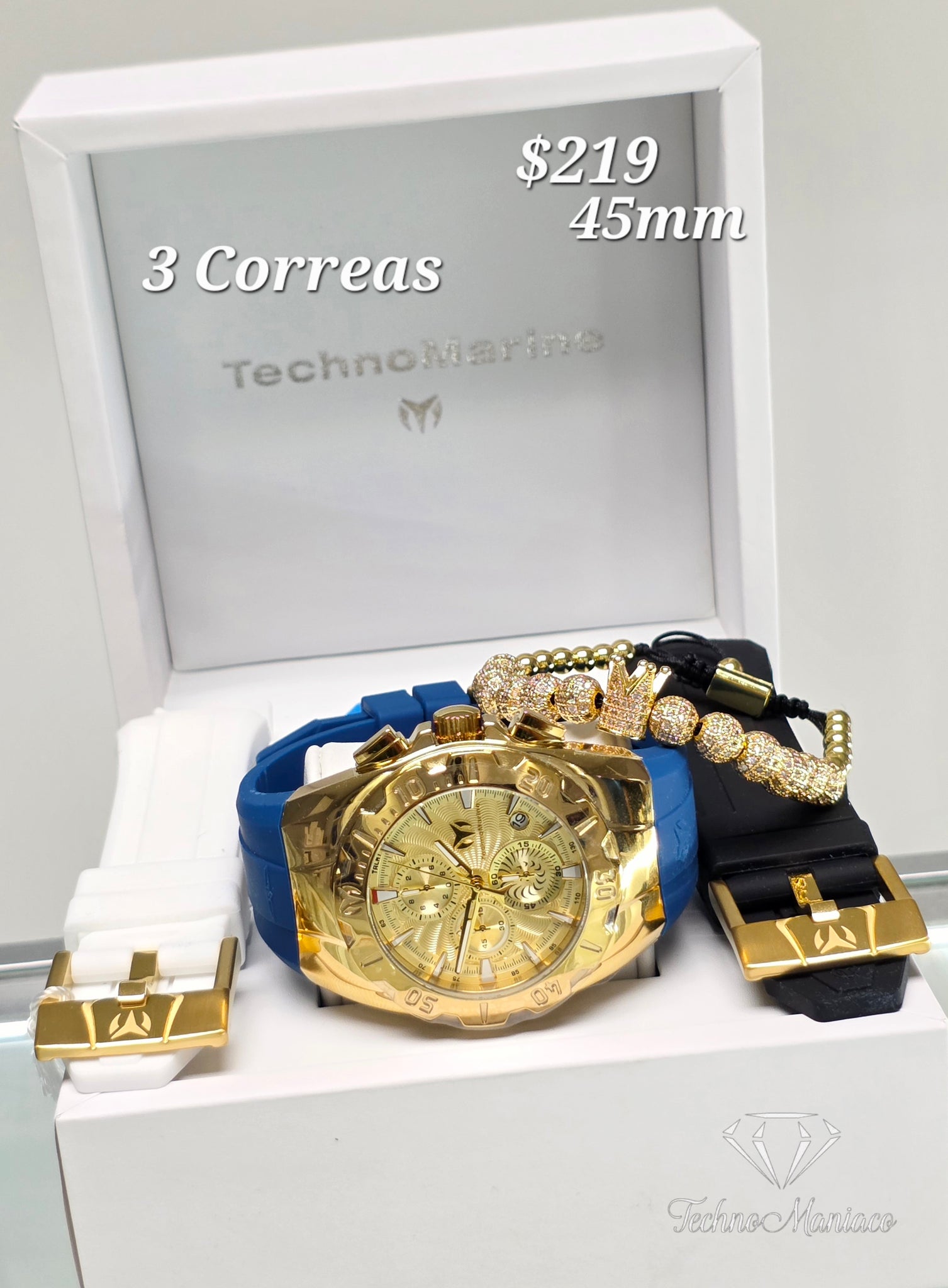 Cruise Original 45mm Gold/Gold 3 Correas