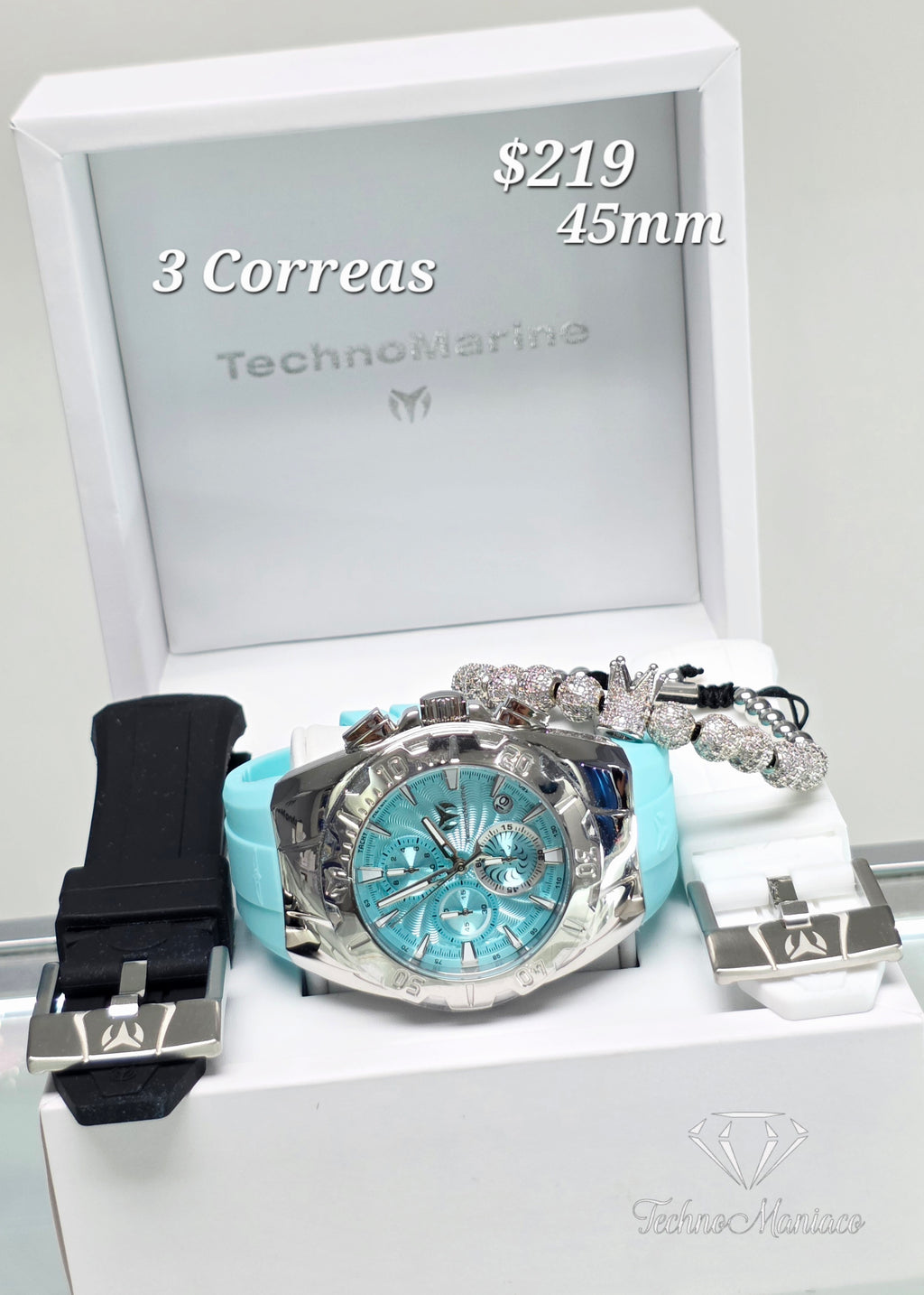 Cruise Original 45mm Silver/Light Blue 3 Correas