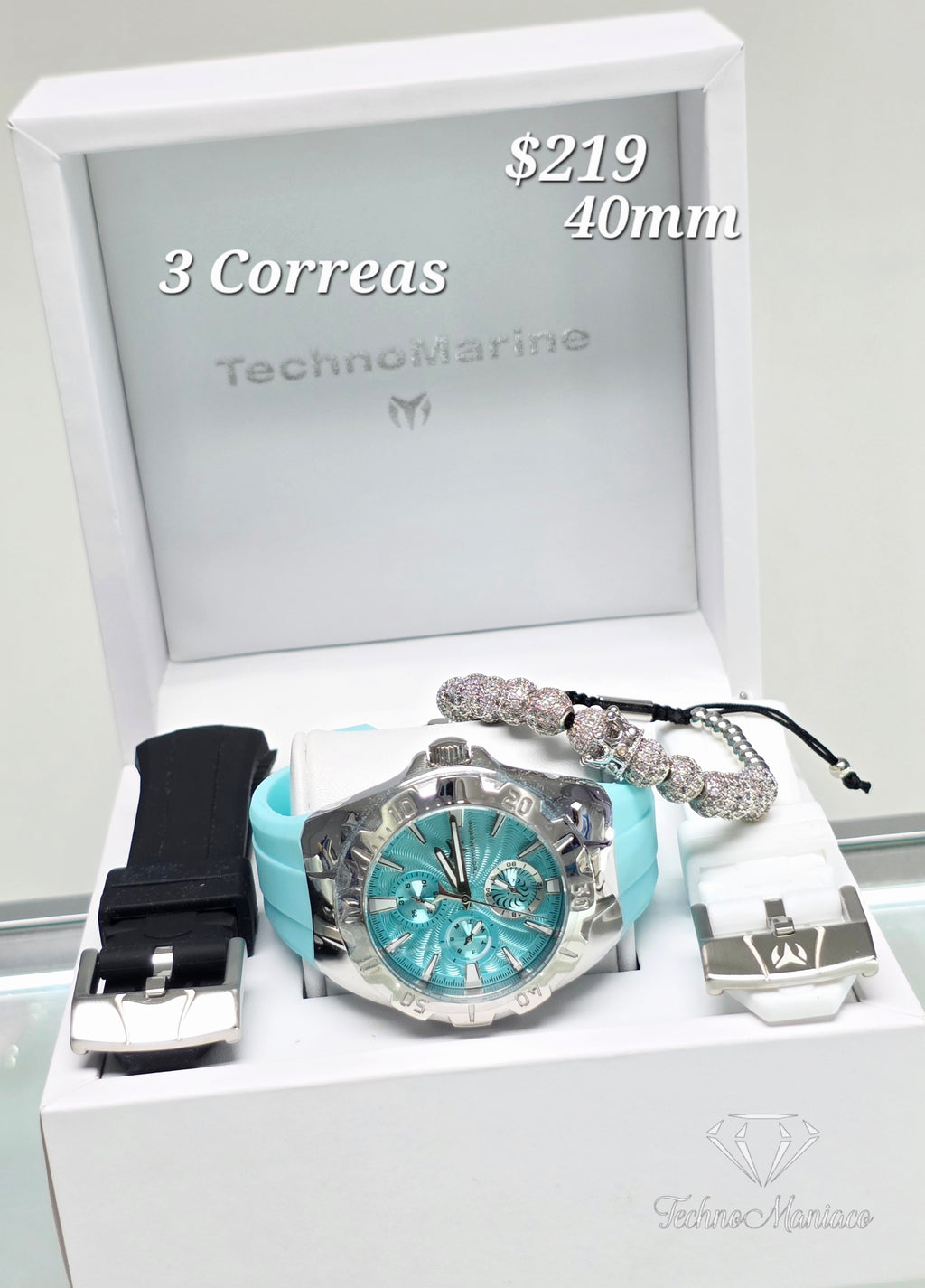 Cruise Original 40mm Silver/Light Blue 3 Correas