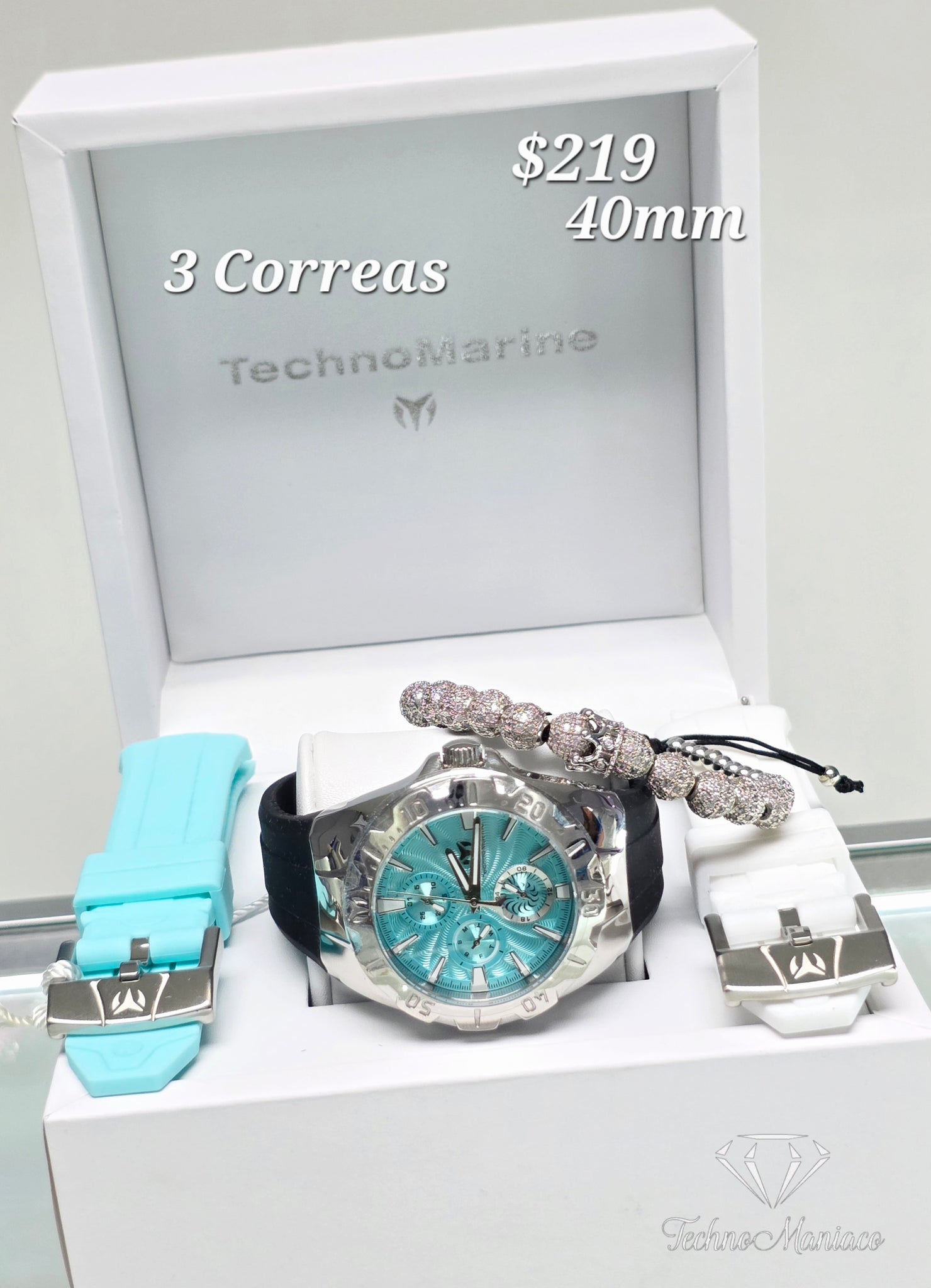 Cruise Original 40mm Silver/Light Blue 3 Correas