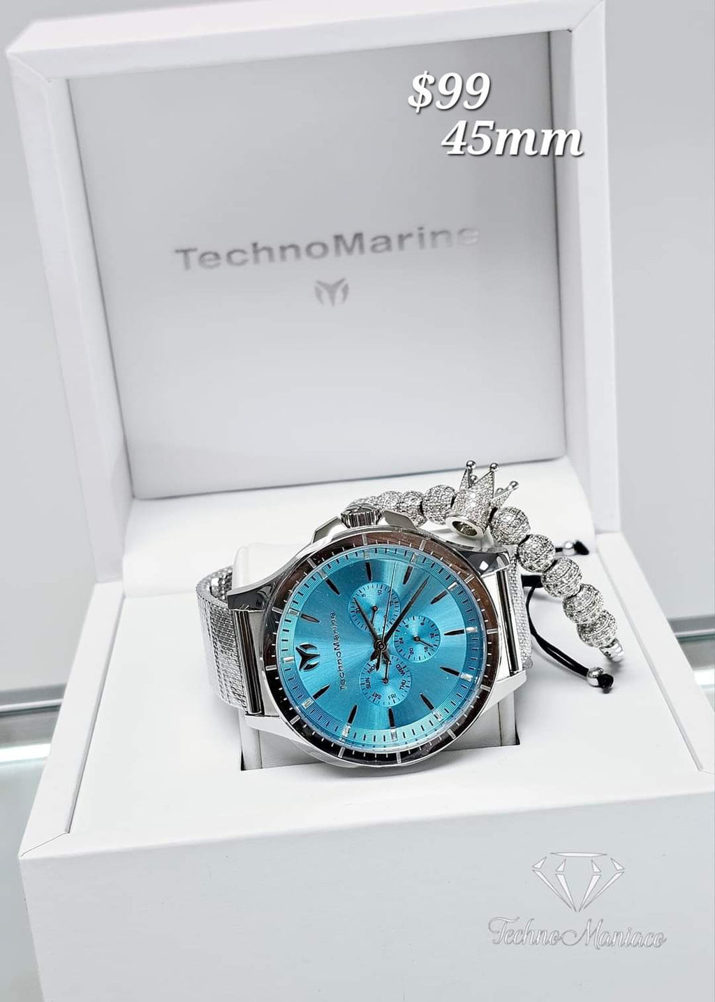 Moonsun 2024 45mm Silver/Blue