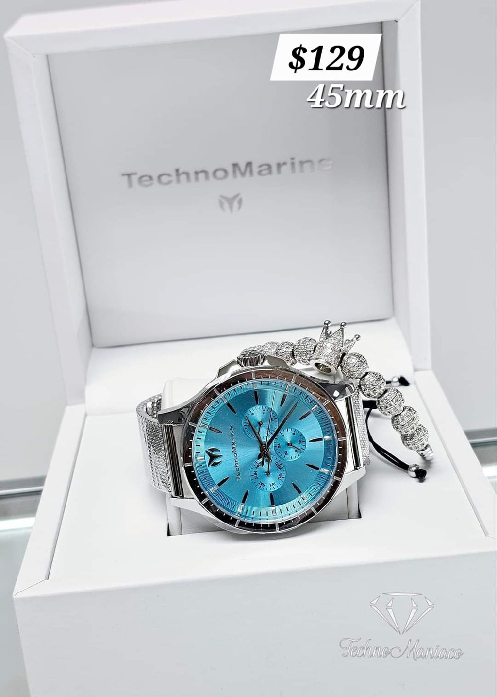 Moonsun 2024 45mm Silver/Blue