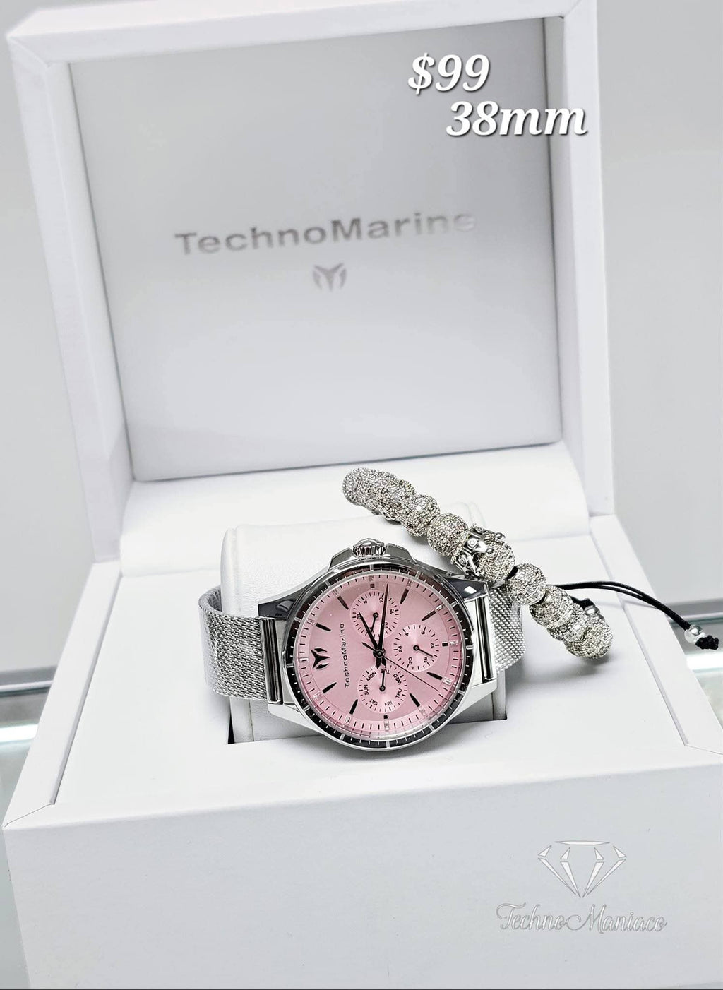 Moonsun 38mm Silver/Pink